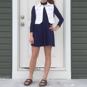 Kids White Denim Vest